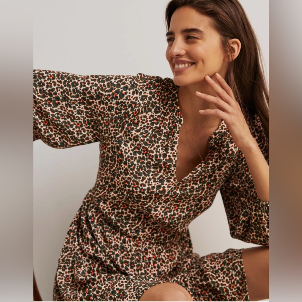 Summer Soirée Boden Print Dress - Size 10R (UK 14)